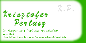 krisztofer perlusz business card